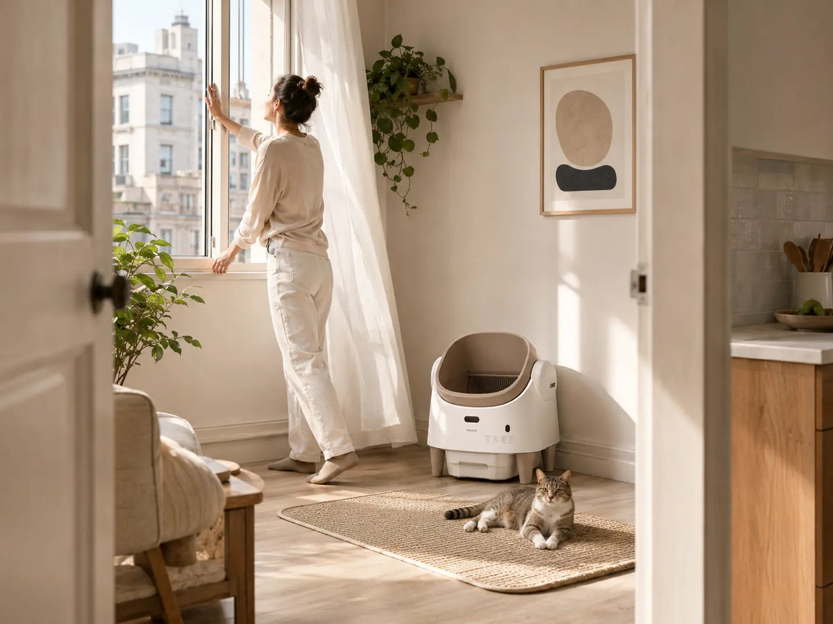 Fresh ventilated apartment with Tail & Co. automatic litter box