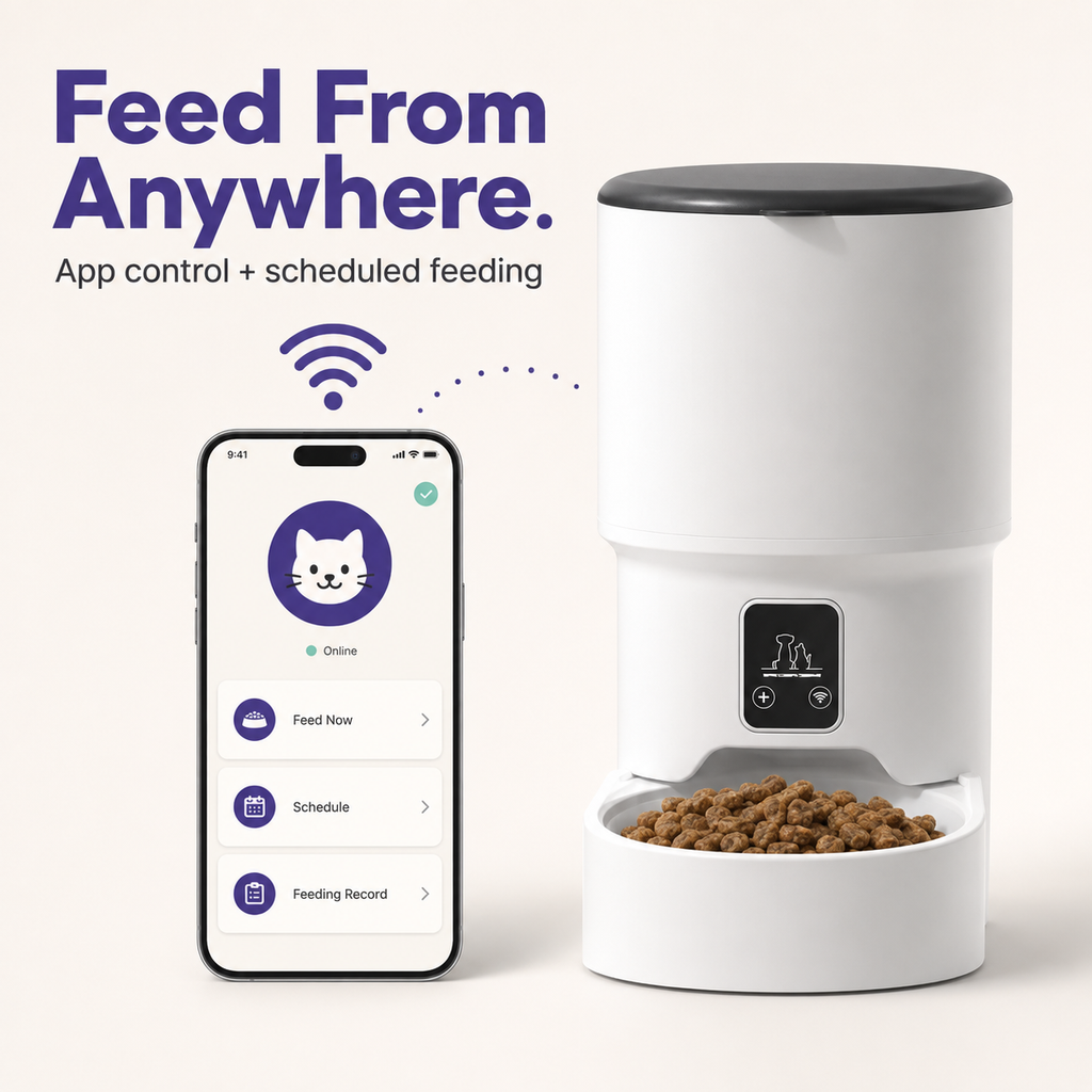 Tail & Co. Wi-Fi Automatic Pet Feeder - Smarter Meals, Happier Cats