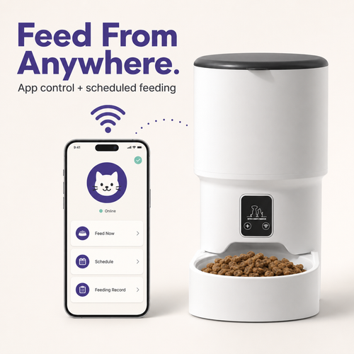 Tail & Co. Wi-Fi Automatic Pet Feeder - Smarter Meals, Happier Cats