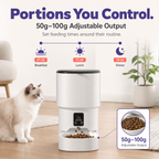 Tail & Co. Wi-Fi Automatic Pet Feeder - Consistent Food Release with four-section rotating tray