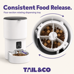 Tail & Co. Wi-Fi Automatic Pet Feeder - Meals on time even when you're away