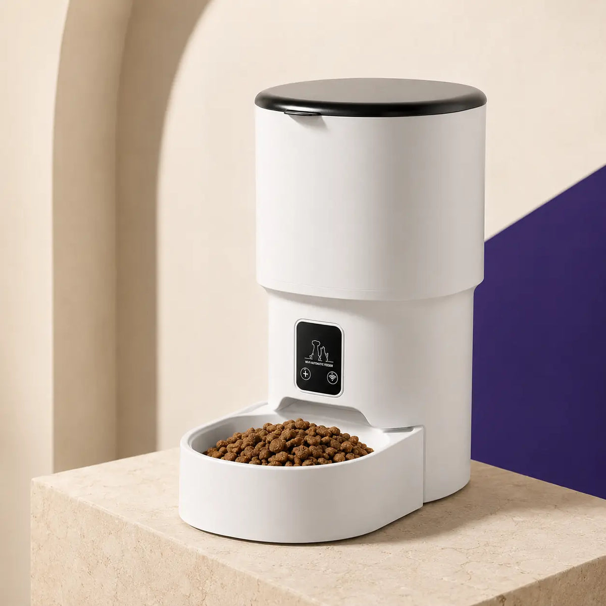 Tail & Co. Wi-Fi automatic cat feeder in a warm home
