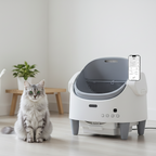 White Cat Litter Box Lifestyle 1